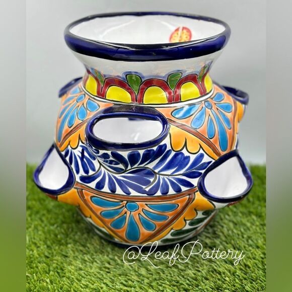 Andrea Talavera Handmade Strawberry Ceramic Planter Pot - Picture 7 of 7